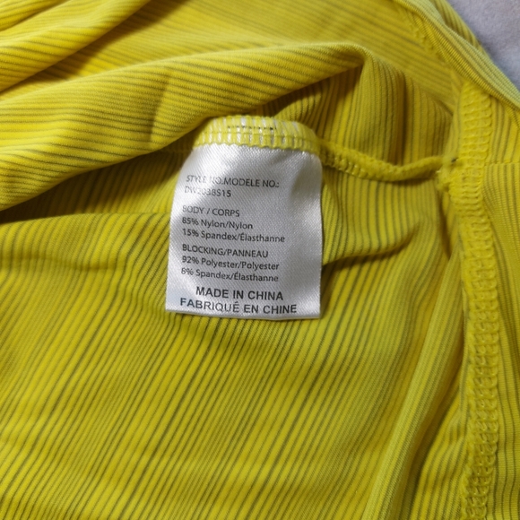 Diadora Yellow Lightweight Athletic Running Tank Top Shirt, XS - Picture 5 of 8